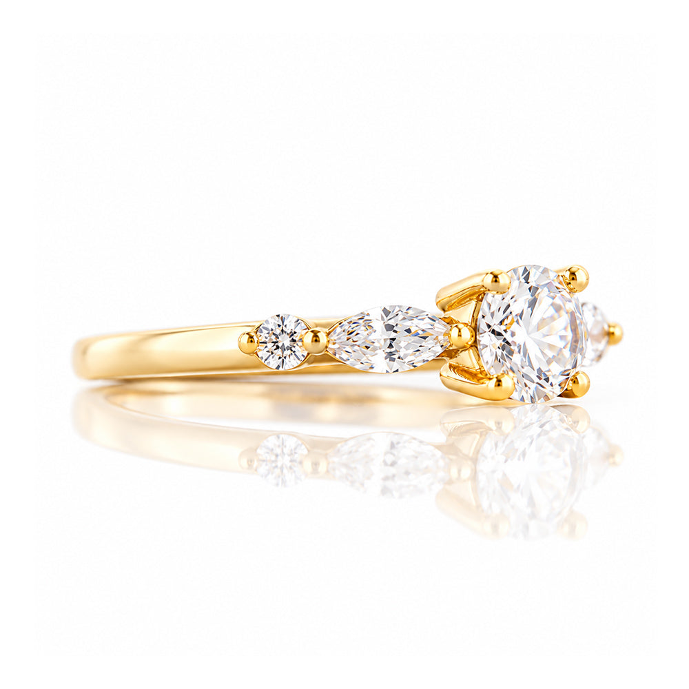 Mia, a Lab Diamond Half Eternity Engagement Ring - Victoria's Jewellery