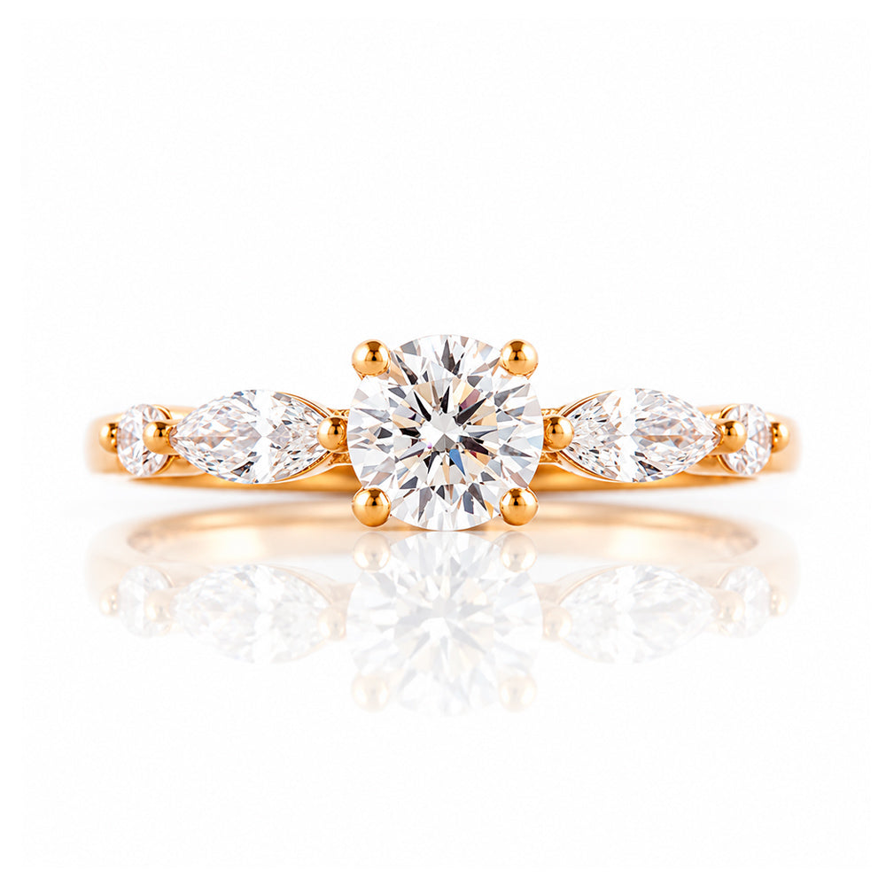 Mia, a Lab Diamond Half Eternity Engagement Ring - Victoria's Jewellery