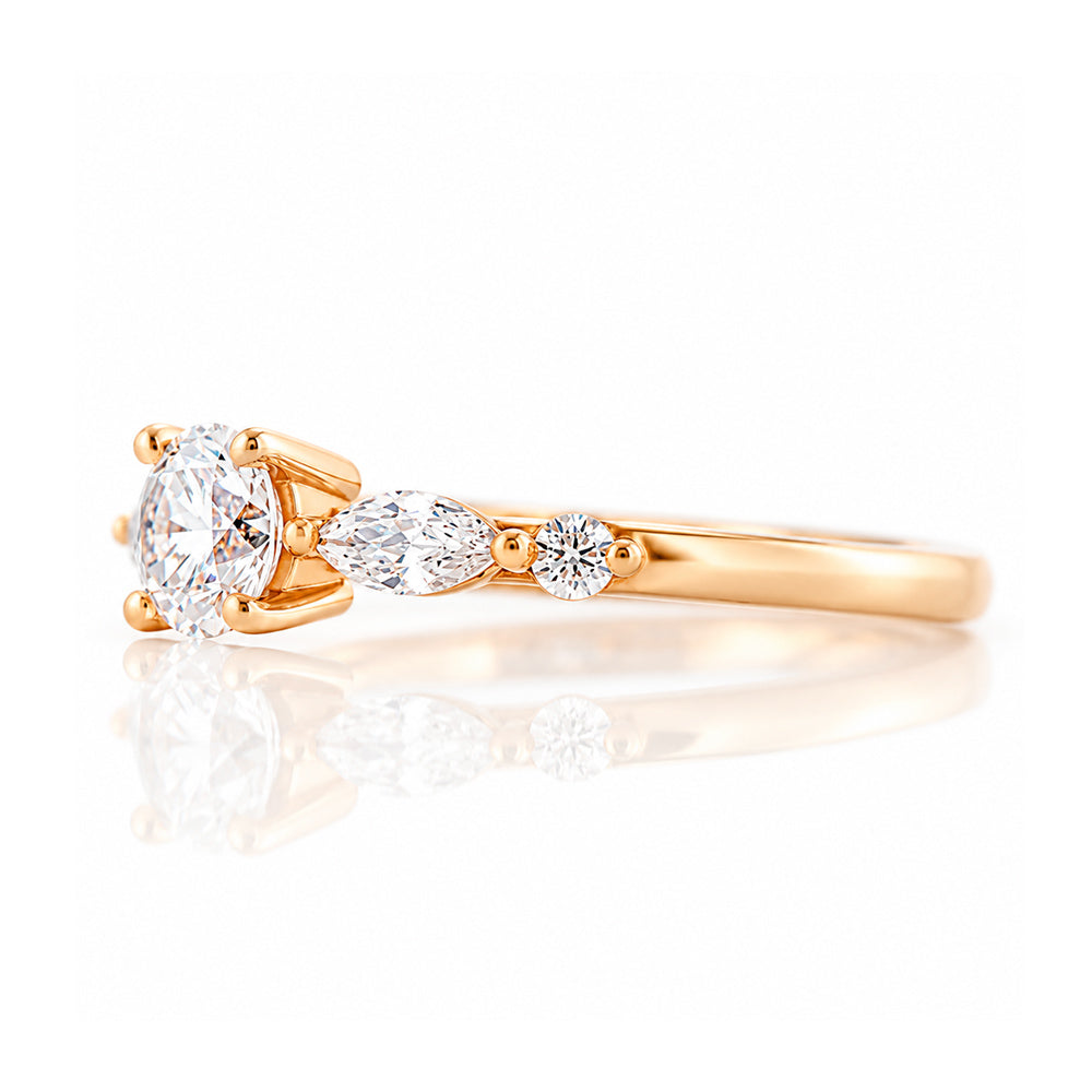 Mia, a Lab Diamond Half Eternity Engagement Ring - Victoria's Jewellery