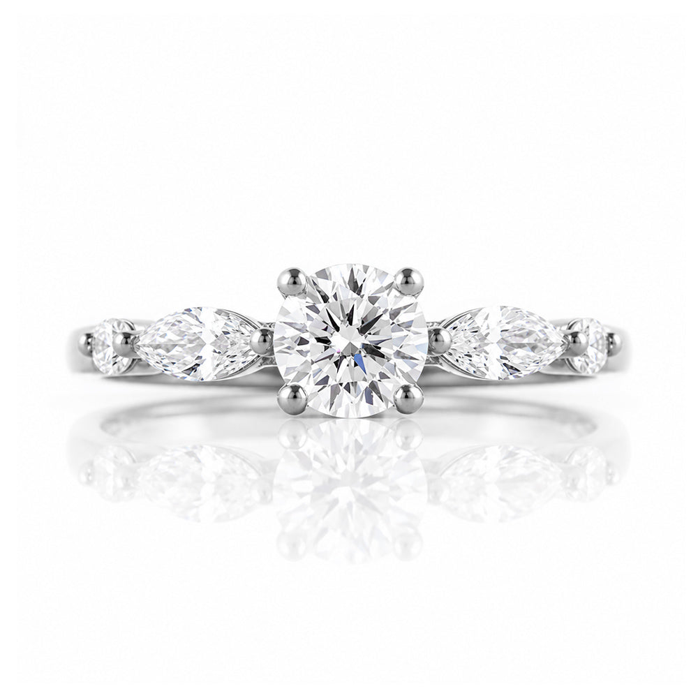 Mia, a Lab Diamond Half Eternity Engagement Ring - Victoria's Jewellery