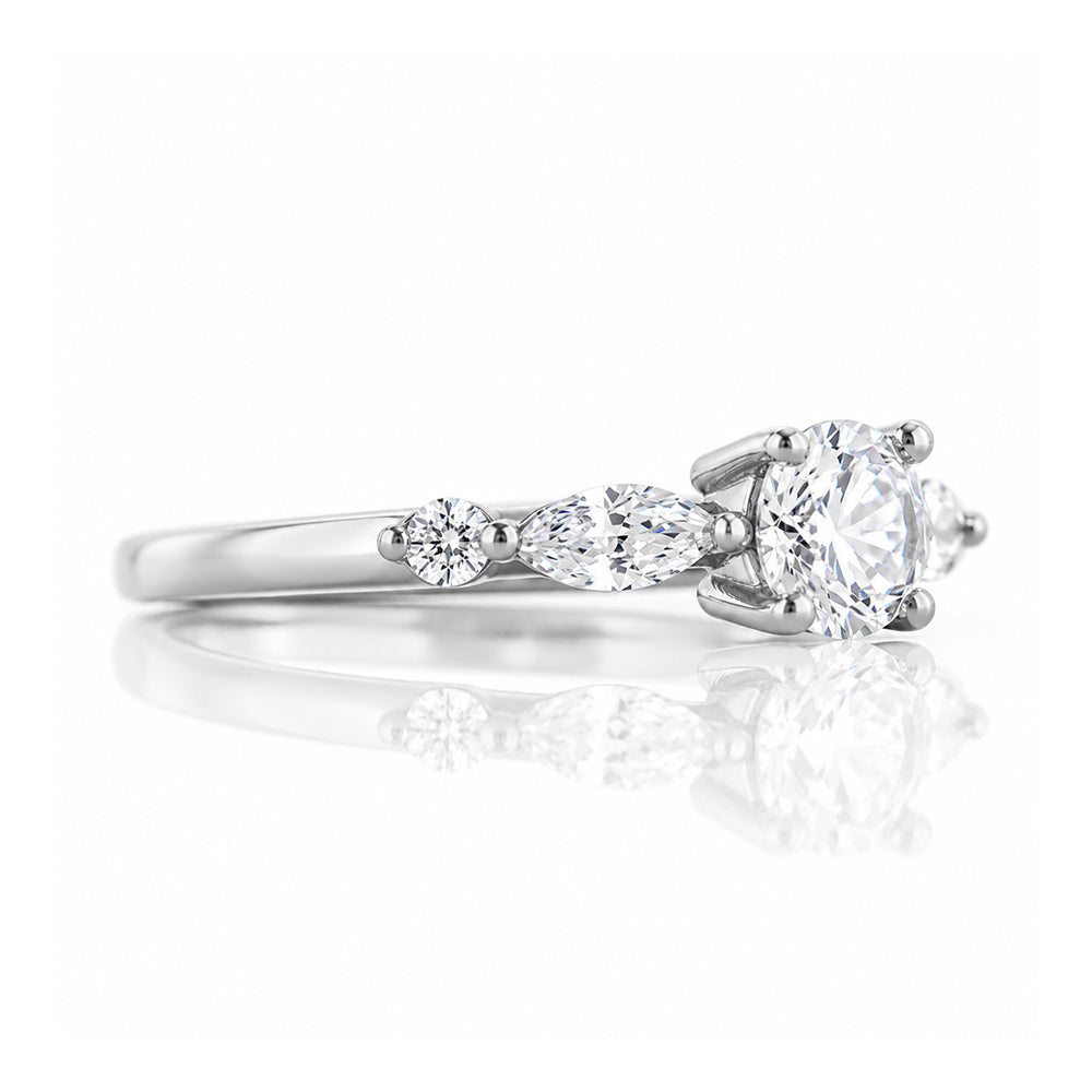 Mia, a Lab Diamond Half Eternity Engagement Ring - Victoria's Jewellery