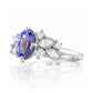 Zarah, a Blue and White Sapphire Engagement Ring - Victoria's Jewellery