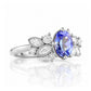 Zarah, a Blue and White Sapphire Engagement Ring - Victoria's Jewellery