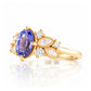 Zarah, a Blue and White Sapphire Engagement Ring - Victoria's Jewellery