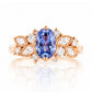 Zarah, a Blue and White Sapphire Engagement Ring - Victoria's Jewellery