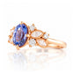 Zarah, a Blue and White Sapphire Engagement Ring - Victoria's Jewellery
