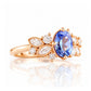 Zarah, a Blue and White Sapphire Engagement Ring - Victoria's Jewellery