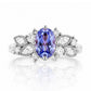 Zarah, a Blue and White Sapphire Engagement Ring - Victoria's Jewellery