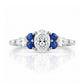 Ariana, a Diamond and Sapphire Engagement Ring - Victoria's Jewellery