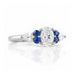 Ariana, a Diamond and Sapphire Engagement Ring - Victoria's Jewellery
