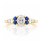 Ariana, a Diamond and Sapphire Engagement Ring - Victoria's Jewellery