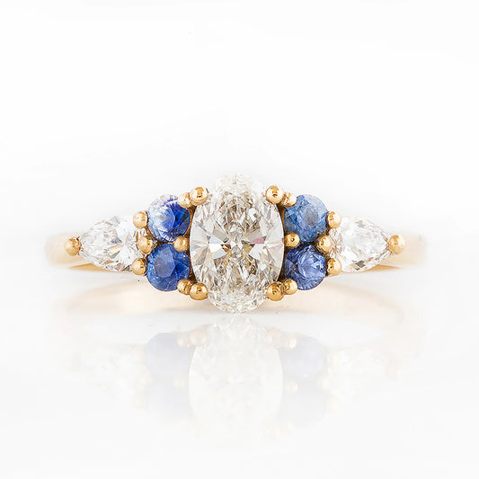 Ariana, a Diamond and Sapphire Engagement Ring