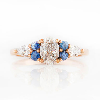 Ariana, a Diamond and Sapphire Engagement Ring - Victoria's Jewellery