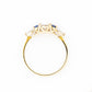 Diamond and Sapphire Trellis Cluster Engagement Ring in Yellow Gold