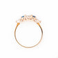 Diamond and Sapphire Trellis Cluster Engagement Ring in Rose Gold