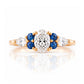 Ariana, a Diamond and Sapphire Engagement Ring - Victoria's Jewellery