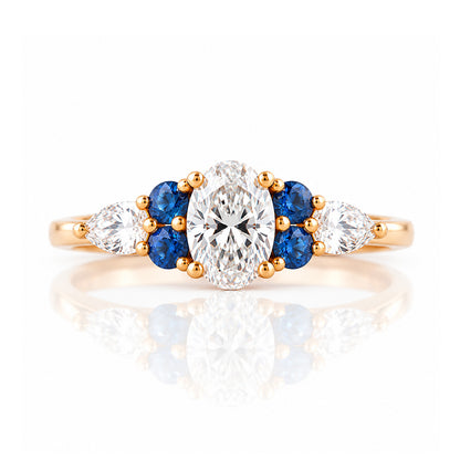 Ariana, a Diamond and Sapphire Engagement Ring - Victoria's Jewellery
