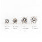 4mm Round Brilliant cut Diamond Stud Earrings - 0.50ct