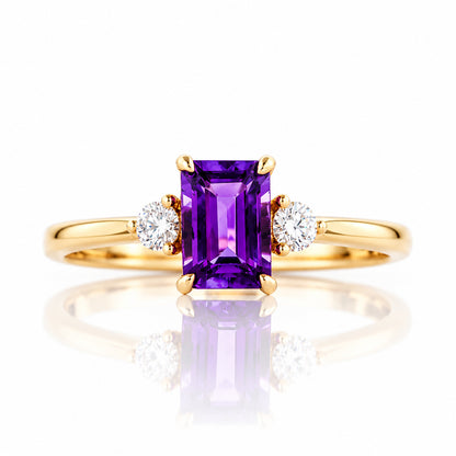 Bea, Amethyst and Lab Diamond - Victoria's Jewellery