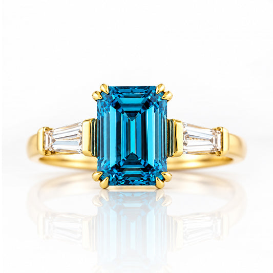 Carmen, a Blue Lab Diamond Trilogy Ring