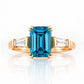 Carmen, a Blue Lab Diamond Trilogy Ring - Victoria's Jewellery