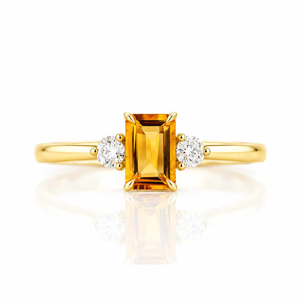Bea, a Citrine and Diamond Ring - Victoria's Jewellery