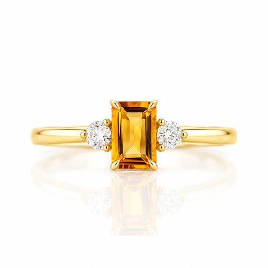Bea, a Citrine and Diamond Ring - Victoria's Jewellery