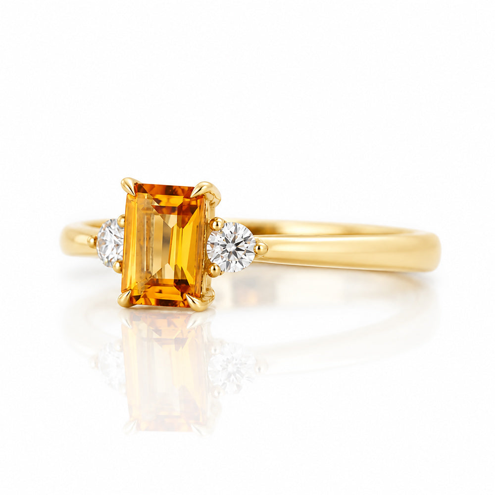 Bea, a Citrine and Diamond Ring - Victoria's Jewellery