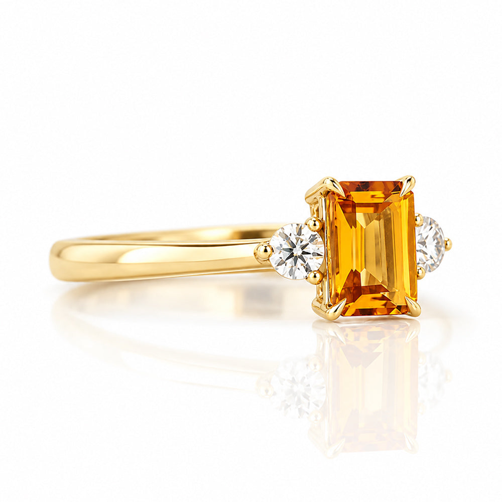 Bea, a Citrine and Diamond Ring - Victoria's Jewellery