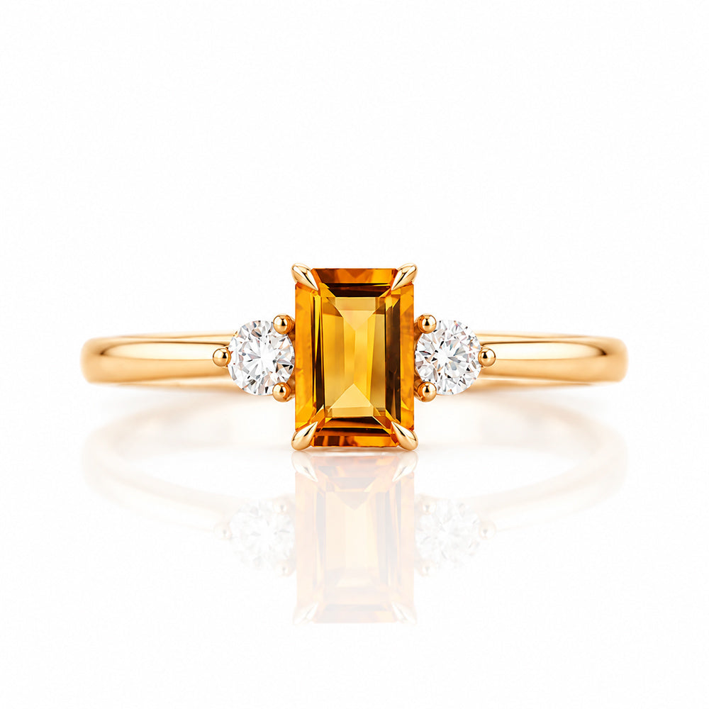 Bea, a Citrine and Diamond Ring - Victoria's Jewellery