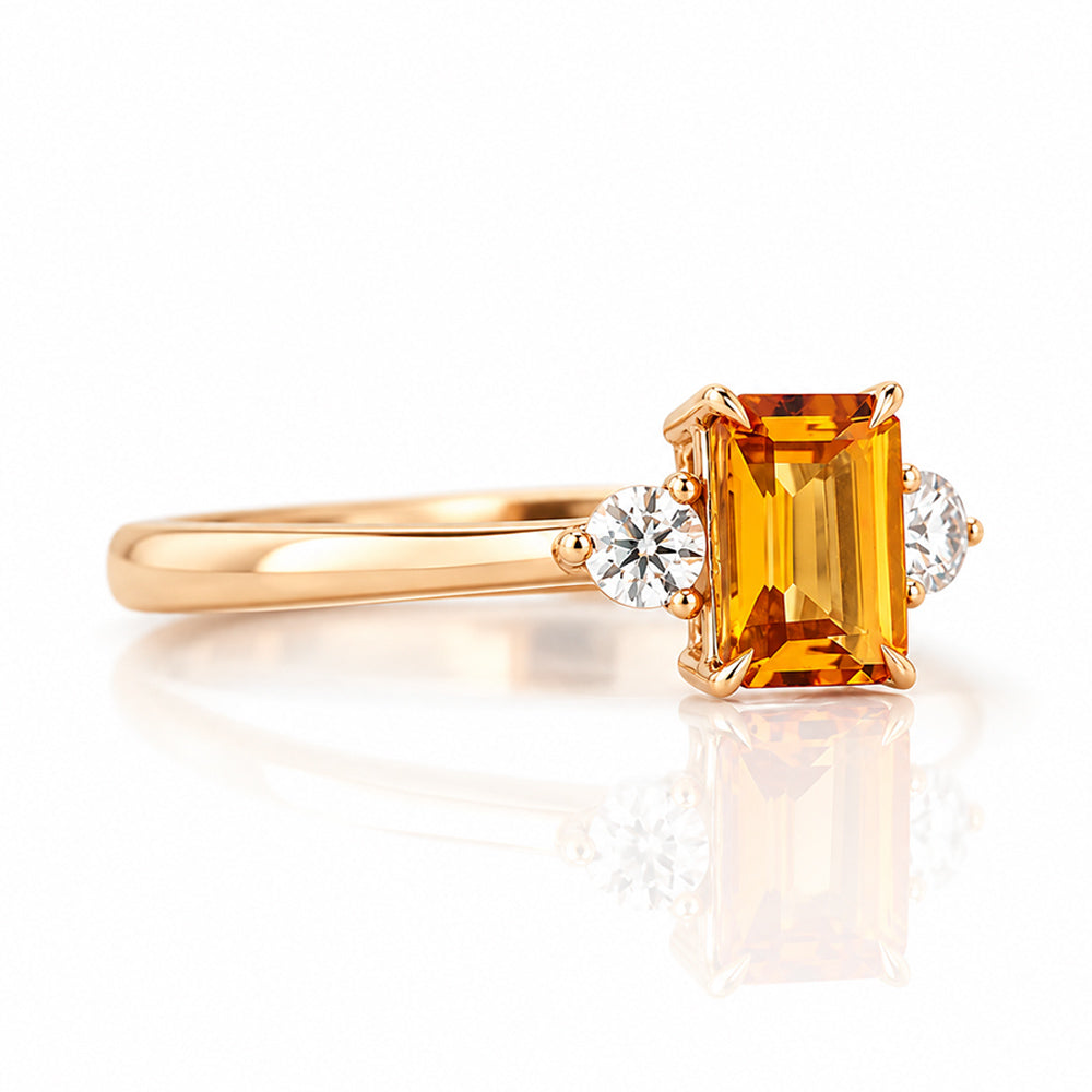 Bea, a Citrine and Diamond Ring - Victoria's Jewellery
