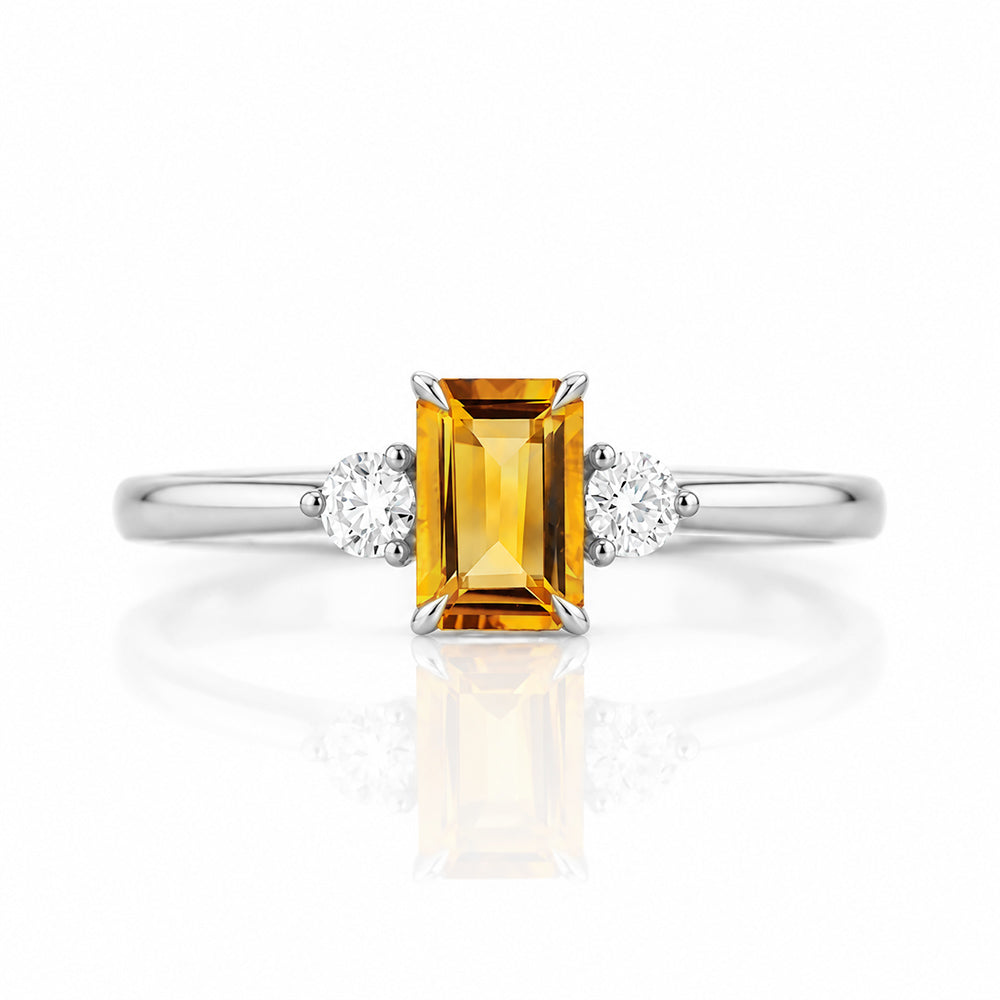 Bea, a Citrine and Diamond Ring - Victoria's Jewellery