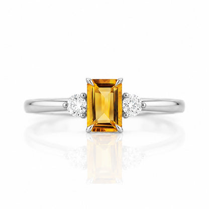 Bea, a Citrine and Diamond Ring - Victoria's Jewellery