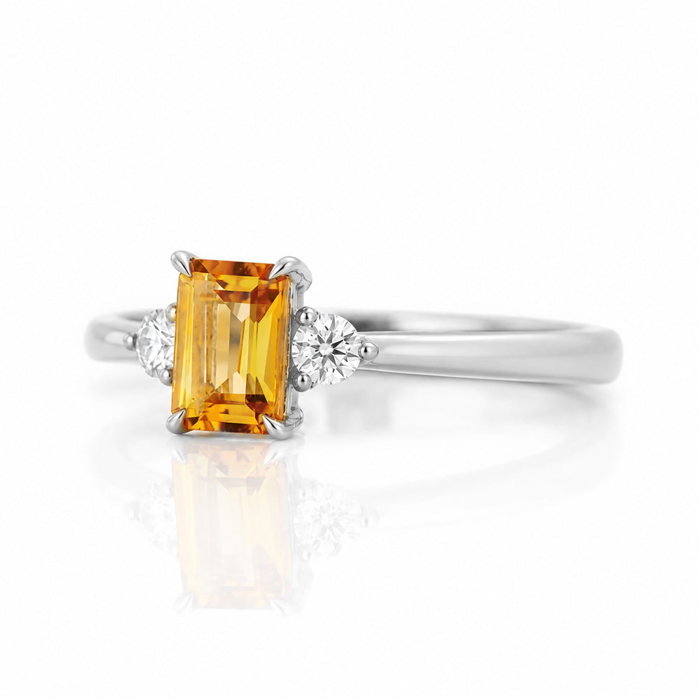Bea, a Citrine and Diamond Ring - Victoria's Jewellery