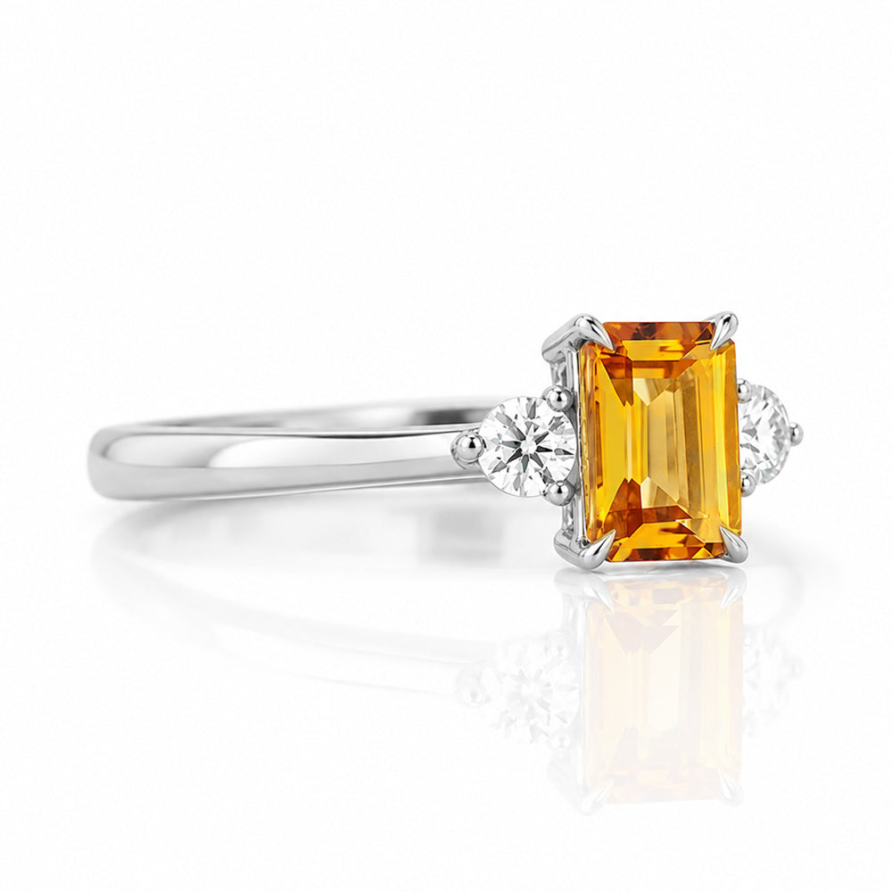 Bea, a Citrine and Diamond Ring - Victoria's Jewellery