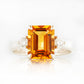 Vivian, Citrine and Lab Diamond Ring