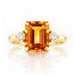 Vivian, Citrine and Lab Diamond Ring - Victoria's Jewellery