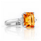 Vivian, Citrine and Lab Diamond Ring - Victoria's Jewellery