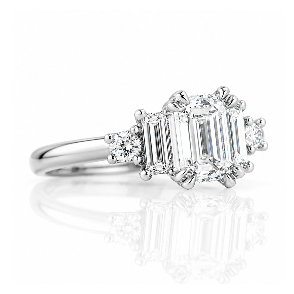 Beth, an Emerald cut Lab Diamond Ring - Victoria's Jewellery