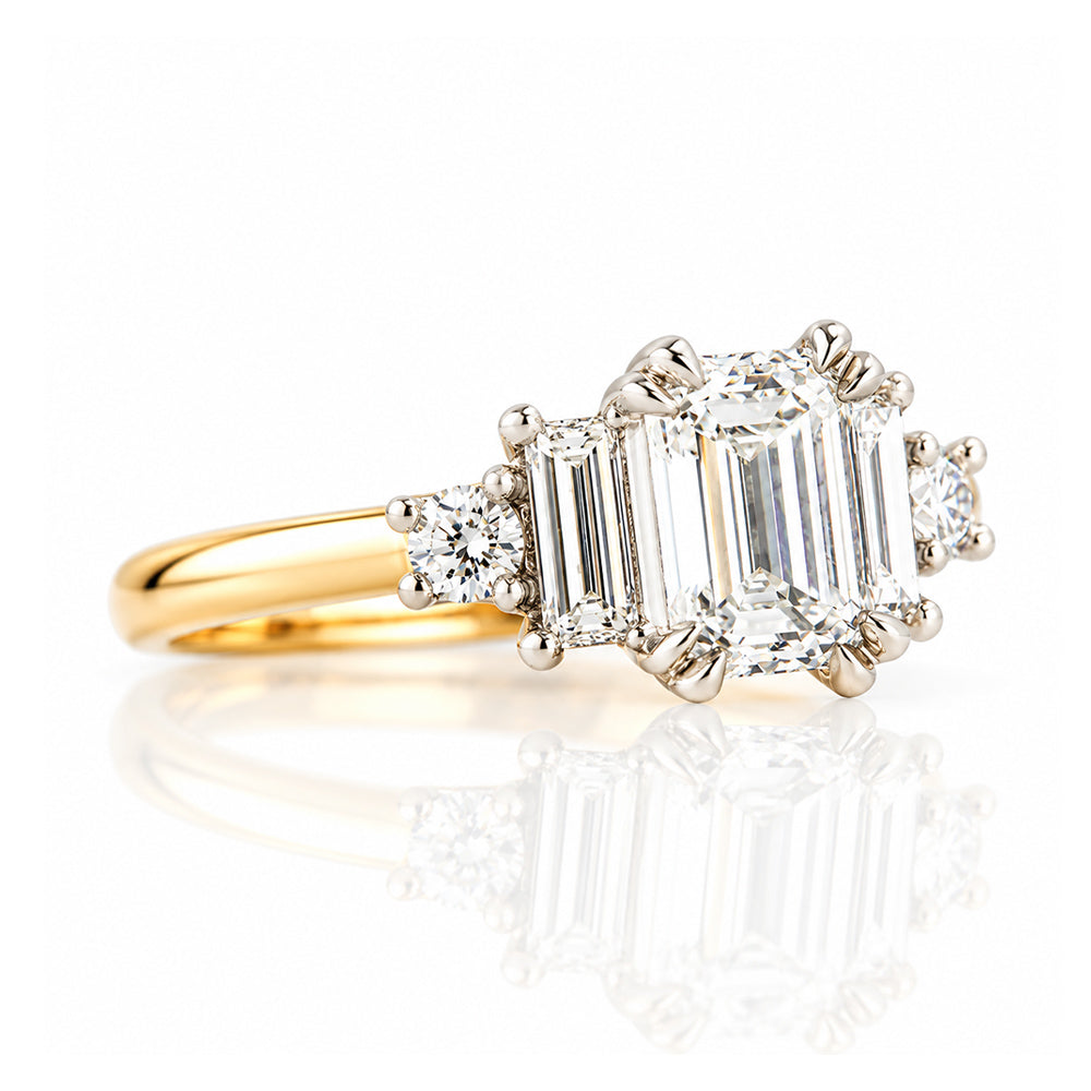 Beth, an Emerald cut Lab Diamond Ring - Victoria's Jewellery