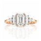 Beth, an Emerald cut Lab Diamond Ring - Victoria's Jewellery