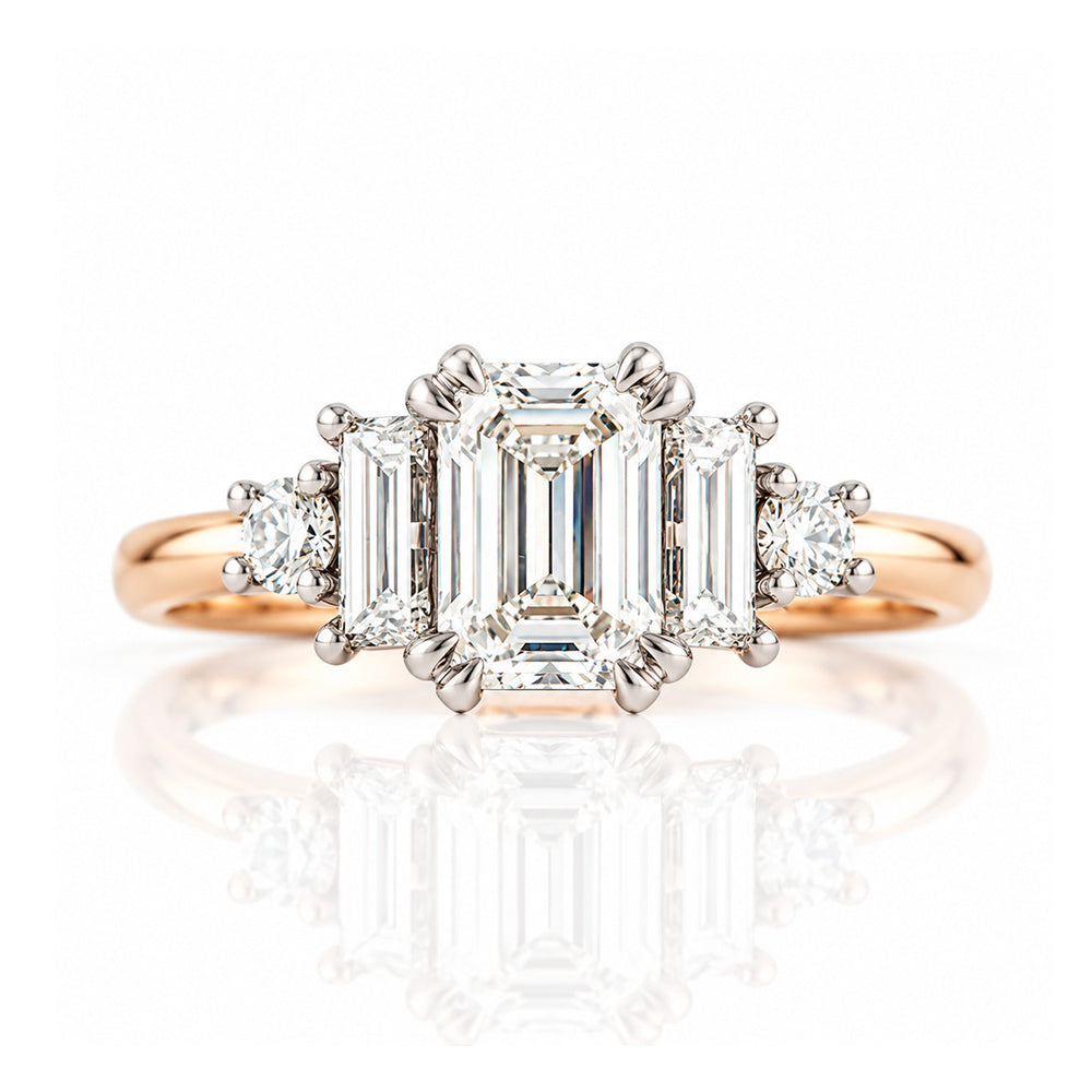 Beth, an Emerald cut Lab Diamond Ring - Victoria's Jewellery