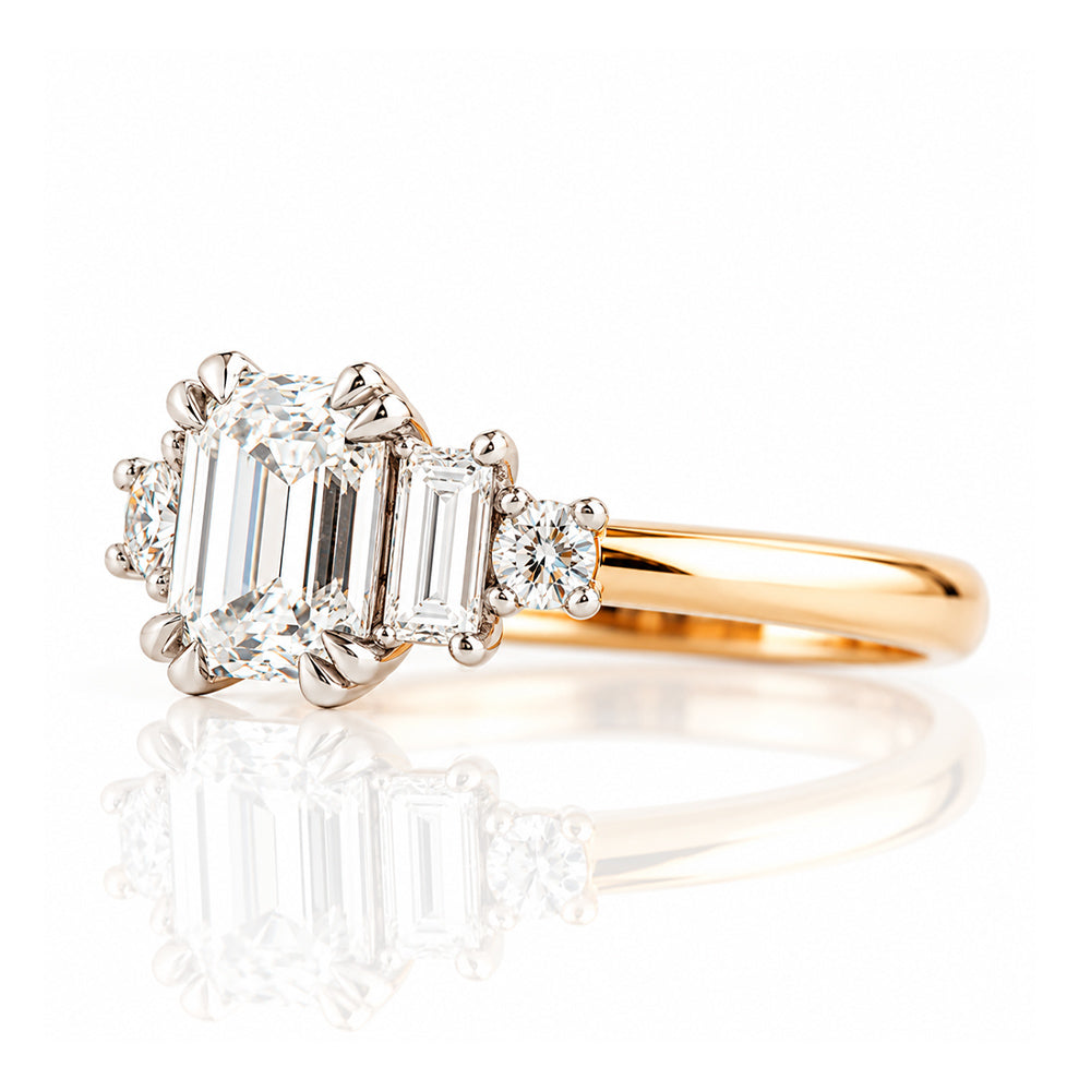 Beth, an Emerald cut Lab Diamond Ring - Victoria's Jewellery