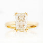 Jolindie, Hidden Halo Radiant cut Lab Diamond Ring - Victoria's Jewellery