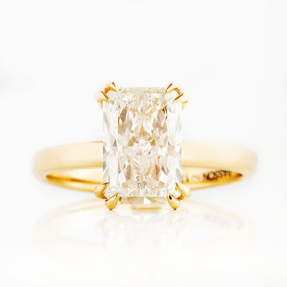 Jolindie, Hidden Halo Radiant cut Lab Diamond Ring
