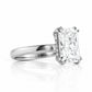 Jolindie, Hidden Halo Radiant cut Lab Diamond Ring - Victoria's Jewellery