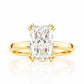 Jolindie, Hidden Halo Radiant cut Lab Diamond Ring - Victoria's Jewellery