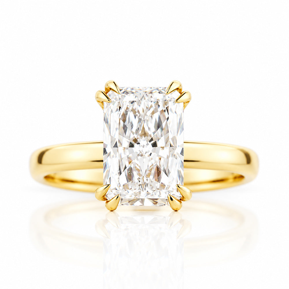 Jolindie, Hidden Halo Radiant cut Lab Diamond Ring - Victoria's Jewellery
