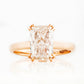 Jolindie, Hidden Halo Radiant cut Lab Diamond Ring