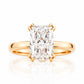 Jolindie, Hidden Halo Radiant cut Lab Diamond Ring - Victoria's Jewellery